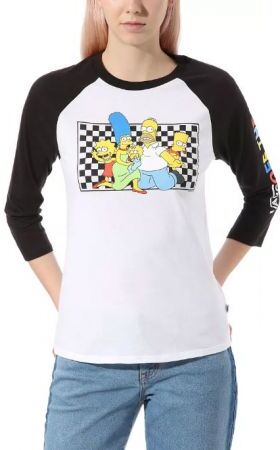 Vans TRIKO VANS X THE SIMPSONS FAMILY RAGLAN - bílá - L