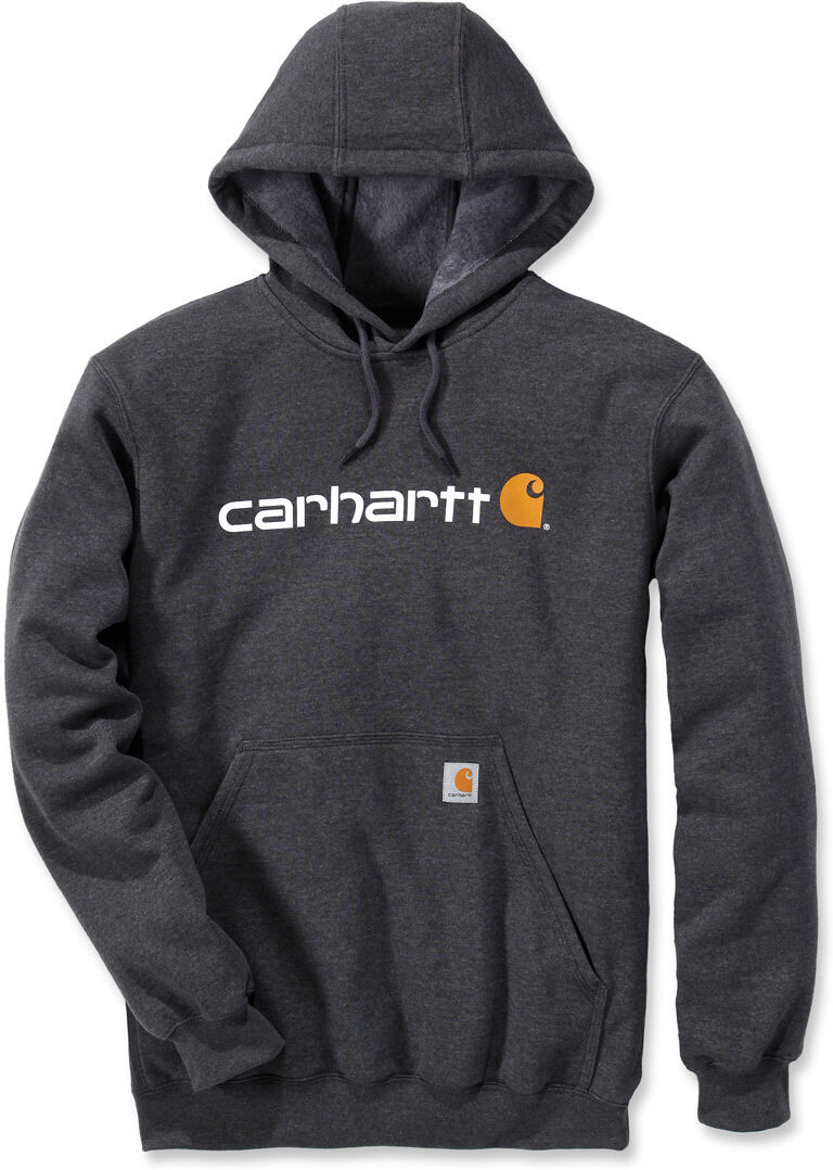 Carhartt Signature Logo Midweight Hoodie Hoodie M Šedá Bílá