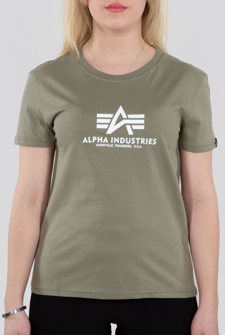 Alpha Industries New Basic Dámská trička XS Zelená