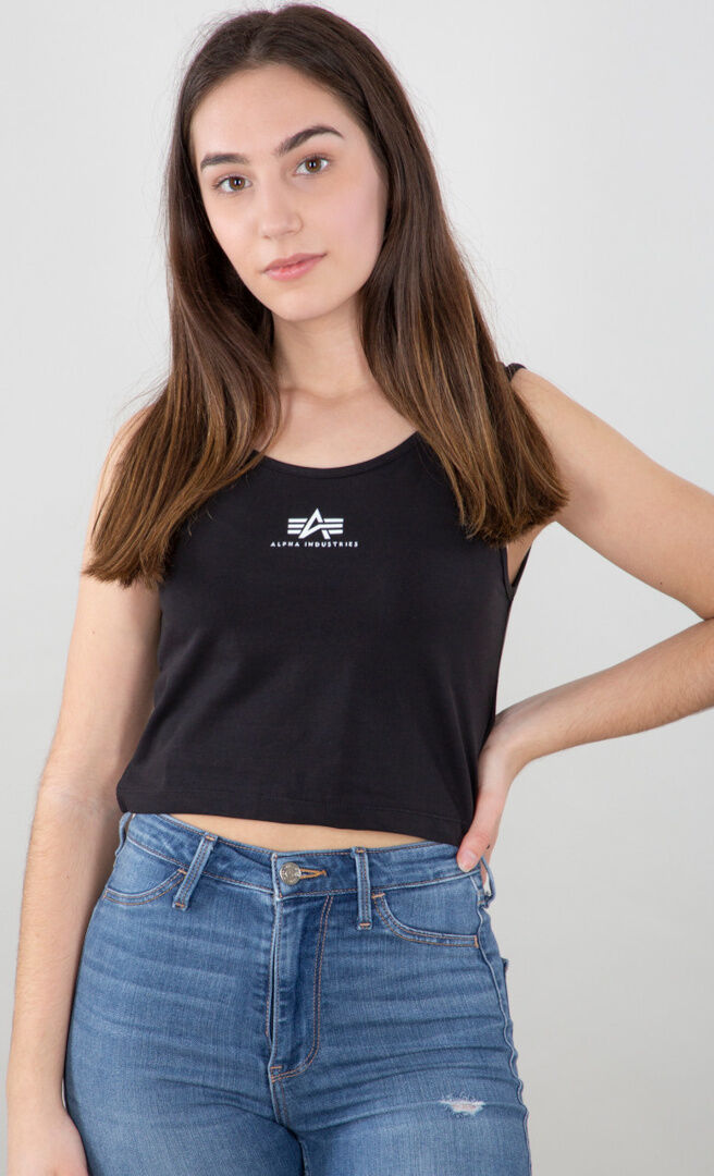 Alpha Industries Basic Crop SL Dámské tílko S Černá