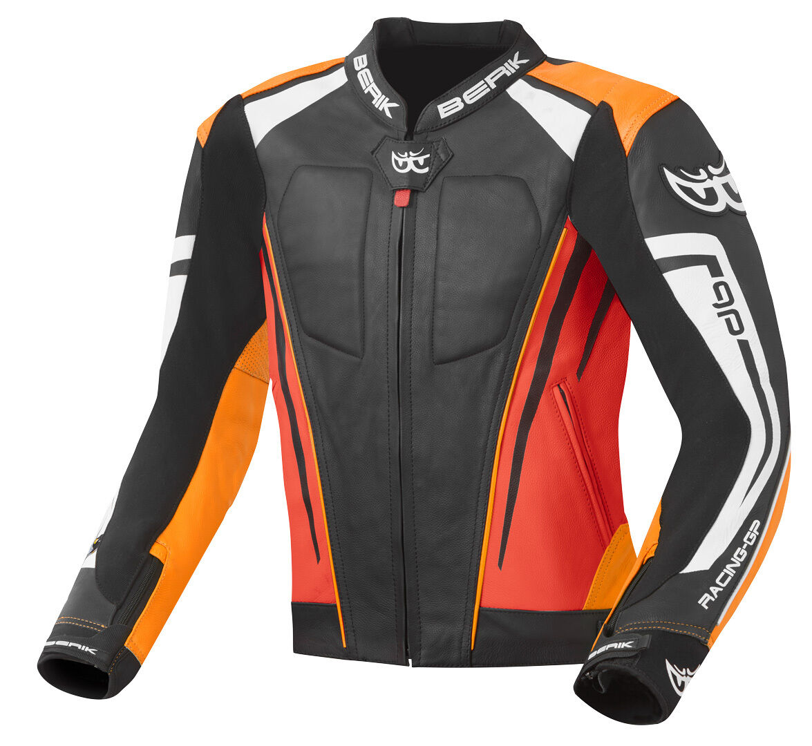 Berik Striper Evo Motocyklová kožená bunda 60 Černá Oranžová