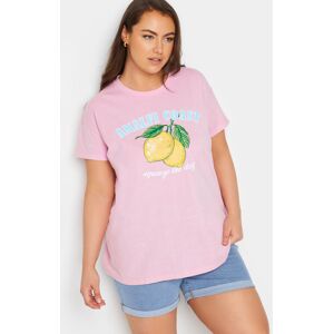 Yours – Tshirt In Rosa Mit „Amalfi Coast“Slogan, Große Größen Für Damen, Yours 58-60