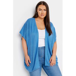 Yours – Kastiger Strickcardigan In Blau, Große Größen Für Damen, Yours 58-60