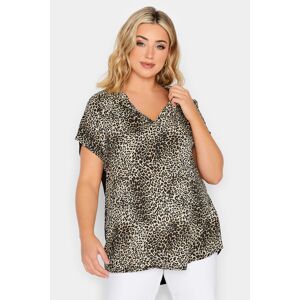 Yours – Bluse Mit Leoprint In Braun, Große Größen Für Damen, Yours 58-60