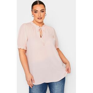 Yours – Bluse In Rosa Mit Schleife Am Ausschnitt, Große Größen Für Damen, Yours 58-60