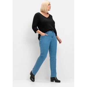 Sheego Große Größen: Schmale Stretch-Jeans im 5-Pocket-Stil, blue Denim, Gr.108