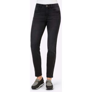 Bequeme Jeans HEINE Gr. 36, Normalgrößen, grau (dark grey, denim) Damen Jeans