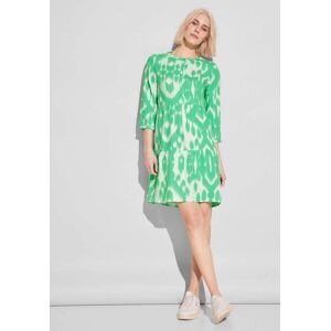 Tunikakleid STREET ONE Gr. 40, N-Gr, grün (soft grass green) Damen Kleider Freizeitkleider mit All-Over Print
