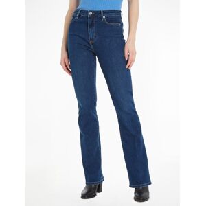 Bootcut-Jeans TOMMY HILFIGER Gr. 25, Länge 30, blau (kai) Damen Jeans Bootcut mit Bügelfalten