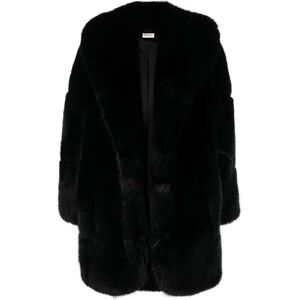 Saint Laurent Mantel aus Faux Fur - Schwarz 36 Female