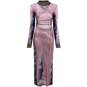 Pro-Ject Y/Project Maxikleid mit Print - Rosa 34/36/38 Female