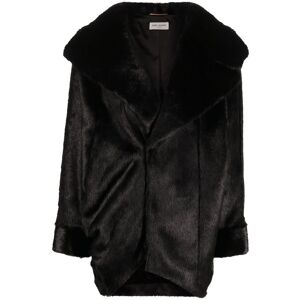 Saint Laurent Mantel aus Faux Fur - Schwarz 34/36 Female