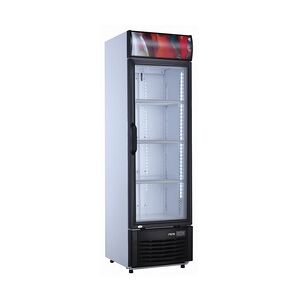 SARO Getränkekühlschrank mit Werbefläche GTK 282M, 282 l, weiß/schwarz, EEK D