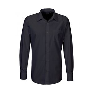 Exner 400 - Oberhemd langarm : schwarz 60% Baumwolle 40% Polyester 120 g/m2 38