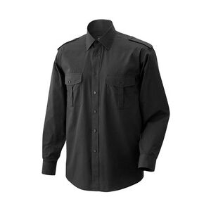 Exner 406 - Pilotenhemd langarm : schwarz 60% Baumwolle 40% Polyester 120 g/m2 44