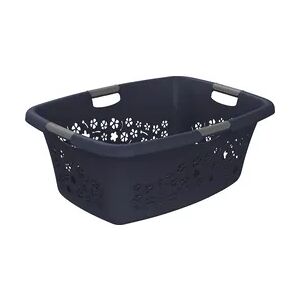 Rotho Wäschekorb Flowers 50 l midnight blau