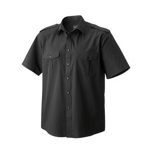 Exner 407 - Pilotenhemd halbarm : schwarz 60% Baumwolle 40% Polyester 120 g/m2 46
