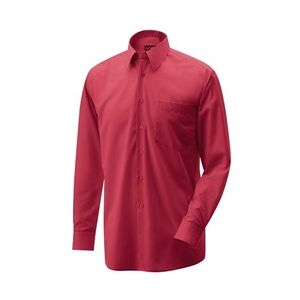 Exner 400 - Oberhemd langarm : rot 60% Baumwolle 40% Polyester 120 g/m2 46