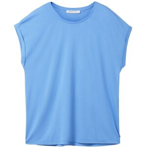 TOM TAILOR DENIM Damen Basic T-Shirt, blau, Gr. XS