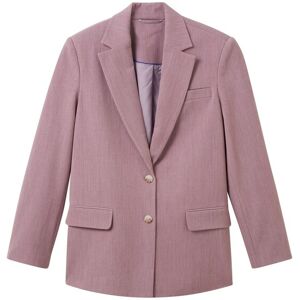 TOM TAILOR Damen Oversized Blazer mit recyceltem Polyester, rosa, Uni, Gr. 36