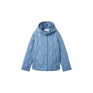 TOM TAILOR Damen Lightweight Jacke mit Kapuze, blau, Uni, Gr. M