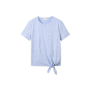 TOM TAILOR DENIM Damen T-Shirt mit Bio-Baumwolle, blau, Print, Gr. S