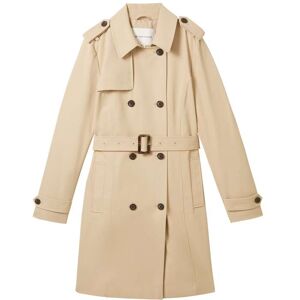 TOM TAILOR Damen Basic Trenchcoat, braun, Uni, Gr. L