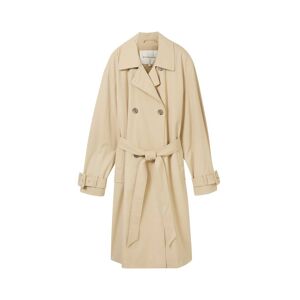 TOM TAILOR Damen Trenchcoat mit Gürtel, braun, Uni, Gr. S