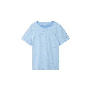 TOM TAILOR Damen T-Shirt mit Print, blau, Print, Gr. L