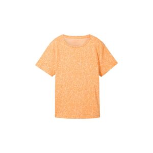 TOM TAILOR Damen T-Shirt mit Print, orange, Print, Gr. XXL
