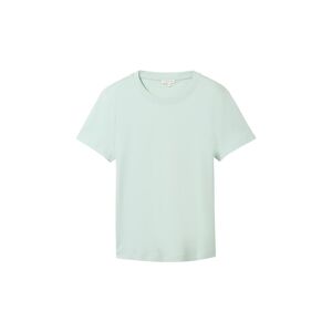TOM TAILOR Damen Basic T-Shirt mit Rundhalsausschnitt, grün, Uni, Gr. XXL