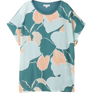 TOM TAILOR Damen T-Shirt mit Print, grün, Print, Gr. XL