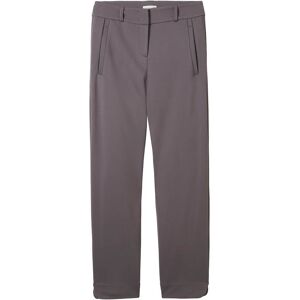 TOM TAILOR Damen Cropped Mia Straight Hose, grau, Uni, Gr. 38/28