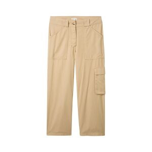 TOM TAILOR Damen Hose im Utility-Look, braun, Uni, Gr. 36