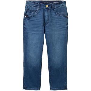 TOM TAILOR Damen Kate Caprijeans, blau, Uni, Gr. 32