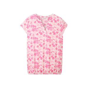TOM TAILOR Damen Plus - Bluse mit LENZING(TM) ECOVERO(TM), rosa, Blumenmuster, Gr. 54