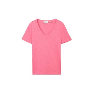 TOM TAILOR Damen T-Shirt mit Bio-Baumwolle, rosa, Uni, Gr. M