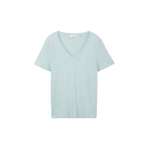 TOM TAILOR Damen T-Shirt mit Bio-Baumwolle, blau, Uni, Gr. XL