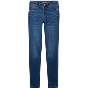 TOM TAILOR Damen 3 Sizes in 1 - Kate Skinny Jeans, blau, Uni, Gr. S/32