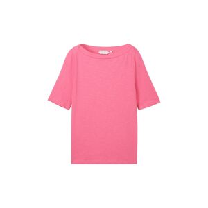 TOM TAILOR Damen T-Shirt mit Bio-Baumwolle, rosa, Uni, Gr. XS