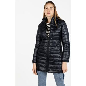 Non Solo Moda Lange Damenjacke, 100g-Modell, mit Kapuze Wintermäntel Damen Blau Größe M