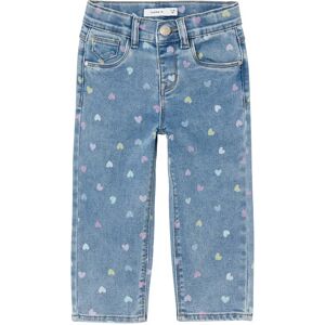 name it - Jeans NMFBELLA MOM HEARTS 3555-ON F in medium blue denim, Gr.122