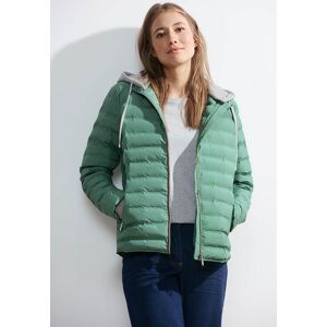 Cecil / Steppjacke mit Kapuze - raw salvia green / Grün / Obermaterial: 100% Polyester, Kapuze:  80% Baumwolle, 20% Polyester, Füllung: 100% Polyester / S L XL XXL