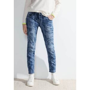 Cecil / Laserprint Casual Fit Jeans - mid blue wash / Blau / 98% Baumwolle, 2% Elasthan / 29 31 31 32 32 33 33 34 34 36 36