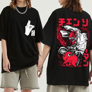 Next Urpretty7 Kettensäge Mann Anime Tshirt Frauen Krieger Denji Manga T Shirts Cartoon Comic Makima Hayakawa Aki Pochita Baumwolle T-Shirts Unisex Sommer T-Shirt