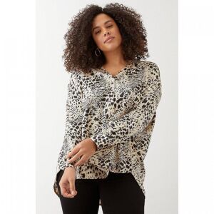 Pertemba Fr - Apparel Dorothy Perkins Kragenloses Plus-Hemd Für Damen/damen Mit Animal-Print