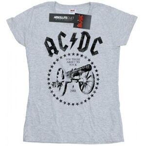 Ac/dc Damen/damen We Salute You Cannon Baumwoll-T-Shirt