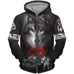 Nihao Coole 3d Wolf Gedruckt Zipper Hoodies Mode Männer/frauen Streetwear Kapuzen Jacke Mantel Unisex Casual Hip Hop Pullover Sweatshirts