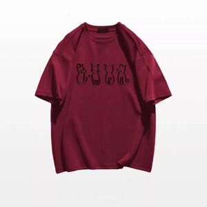 Xuanjia Fashion 2024 Sommer Lustige Cartoon Grafik Druck T Shirt Für Frauen Kleidung Harajuku Vintage Reine Baumwolle Übergroßen T-Shirt Frauen Luxus Kleidung Y2k Tops