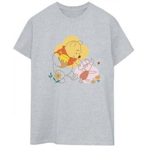 Disney Damen/damen Winnie Puuh Ferkel Baumwoll-Boyfriend-T-Shirt